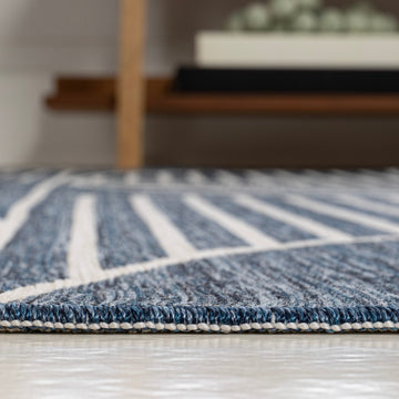 Arielle Mid-Century Modern Geometric Lines Reversible Machine-Washable Indoor/Outdoor Area Rug